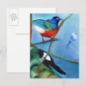 Carte Postale Arbre plein d'oiseaux 2012 (Devant / Derrière)
