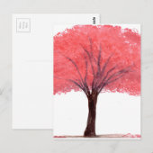 Carte Postale Arbre rose (Devant / Derrière)