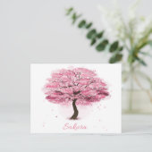 Carte Postale Arbre Sakura en fleurs (Debout devant)