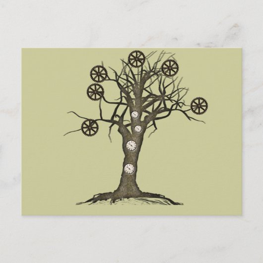 Carte Postale arbre steampunk (Devant)