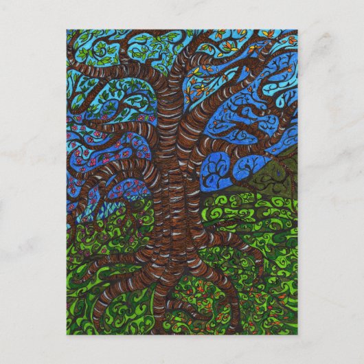 Carte Postale Arbre Toutes Saisons (Devant)