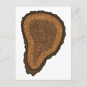Carte Postale Arbre Tronc de tronc Section Cercles de Croissance (Devant)