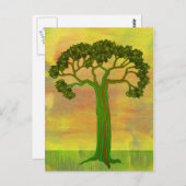 carte postale arbre vert (Devant / Derrière)