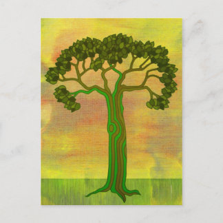 carte postale arbre vert