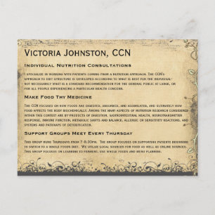 Carte Postale Arbre vintage à feuilles en forme de cœur vert éme