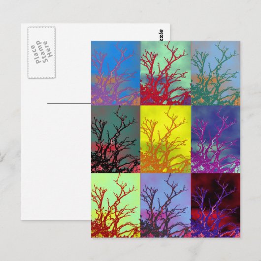 CARTE POSTALE ARBRES (Devant / Derrière)