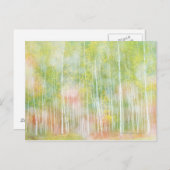 Carte Postale Arbres à bouleaux argentés (Devant / Derrière)