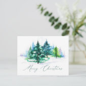 Carte Postale Arbres à l'aquarelle (Debout devant)