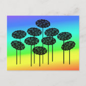 Carte Postale Arbres à Rainbow Sky Postcard (Devant)