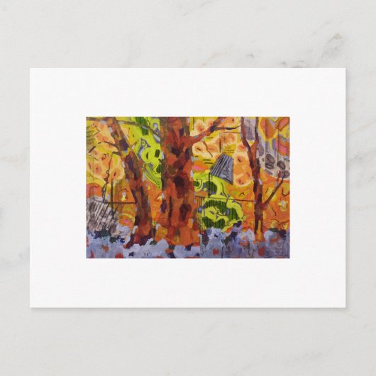 Carte Postale Arbres Abstraits (Devant)