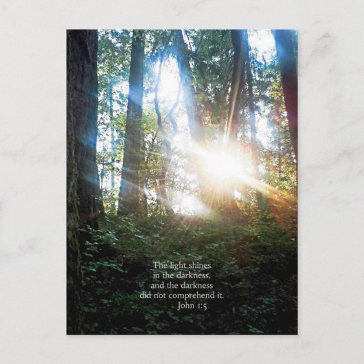 Carte Postale Arbres Bible chrétienne Verse Écriture Créationart (Devant)