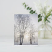 Carte Postale Arbres blancs en un jour de neige (Debout devant)