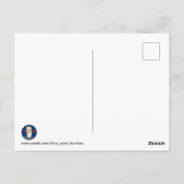 Carte Postale Arbres bleus enneigés - Feliz Navidad (Dos)