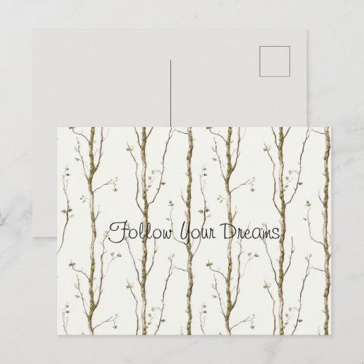 Carte Postale Arbres bruns verts (Devant / Derrière)
