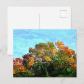 CARTE POSTALE ARBRES D'AUTOMNE (Devant / Derrière)