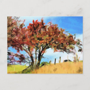 CARTE POSTALE ARBRES D'AUTOMNE