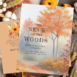 Carte Postale Arbres d'automne en mouvement Faire-part<br><div class="desc">Cette charmante faire-part présente une scène d'automne aquarelle avec les mots "Notre Nouveau Cou des Bois" écrit dans une police rustique. C'est la façon idéale de faire connaître votre déménagement à vos amis et à votre famille et de leur faire savoir qu'ils sont invités à célébrer avec vous.</div>