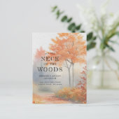 Carte Postale Arbres d'automne en mouvement Faire-part (Debout devant)