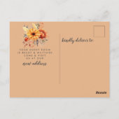 Carte Postale Arbres d'automne en mouvement Faire-part (Dos)