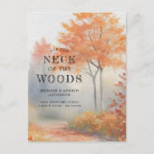 Carte Postale Arbres d'automne en mouvement Faire-part (Devant)