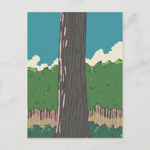 Carte Postale Arbres de la forêt japonaise