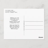 Carte Postale Arbres de Noël Abstraits Rétro sur Fond Bois veiné (Dos)