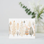 Carte Postale Arbres de Noël élégants (Debout devant)