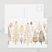 Carte Postale Arbres de Noël élégants (Devant / Derrière)