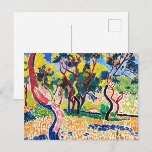 Carte Postale Arbres en Collioure Andre Derain