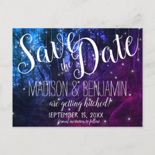 Carte Postale Arbres forestiers enchantés Lumières des fées Enre