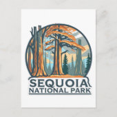 Carte Postale Arbres géants de Séquoia du parc national de Séquo (Devant)