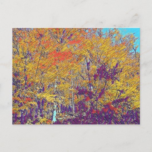 Carte Postale Arbres impressionnistes modernes (Devant)