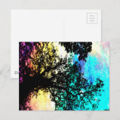 Carte Postale Arbres noirs Espace coloré (Devant / Derrière)