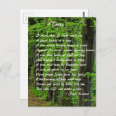 Carte Postale Arbres par : Joyce Klimer (Devant / Derrière)