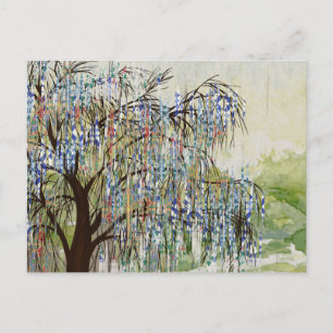 Carte Postale Arbres peints Composition de l'Art numérique