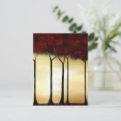 Carte Postale Arbres rouges Abstraits (Debout devant)