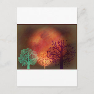 Carte Postale Arbres solaires mystiques