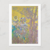 Arbres sur fond jaune, Redon