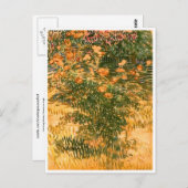 Carte Postale Arbustes à fleurs, Vincent van Gogh (Devant / Derrière)