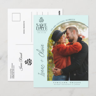 Carte Postale Arc De Boho Moderne Eucalyptus Photo Enregistrer L