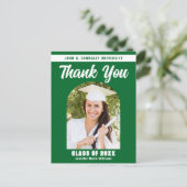 Carte Postale Arc de photo de remise de diplômes verte Merci pou (Debout devant)