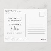 Carte Postale Arc de photo noir et blanc classique avec typograp (Dos)