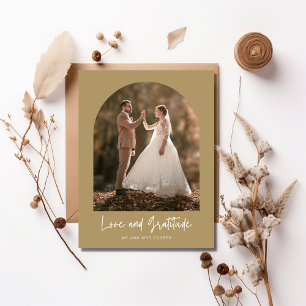 Carte Postale Arc de Remerciement de Mariage Photo Amour
