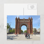 Carte Postale Arc de Triomf, Barcelone (Devant / Derrière)