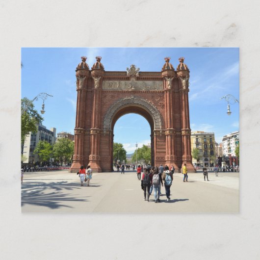 Carte Postale Arc de Triomf, Barcelone (Devant)