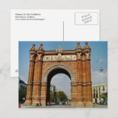 Carte Postale Arc De Triomf, Barcelone (Devant / Derrière)