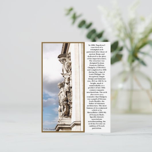 Carte Postale Arc de Triomphe (Debout devant)