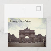 Carte Postale Arc de Triomphe (Devant / Derrière)