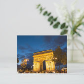 Carte Postale Arc de Triomphe à Dusk, Paris (Debout devant)