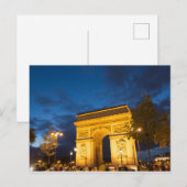 Carte Postale Arc de Triomphe à Dusk, Paris (Devant / Derrière)